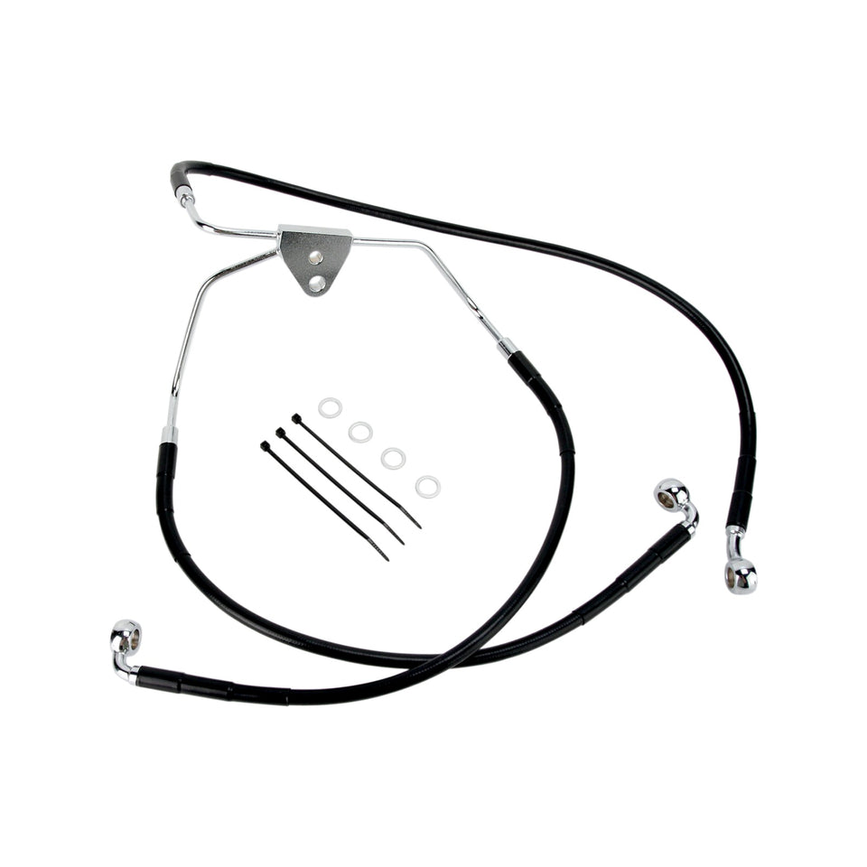 DRAG SPECIALTIES - BRAKE LINE - FRONT (LOWER/UPPER) - BLACK