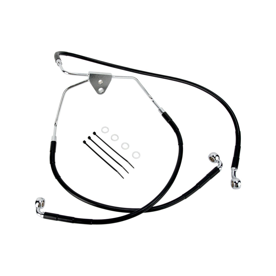 DRAG SPECIALTIES - BRAKE LINE - FRONT (LOWER/UPPER) - BLACK