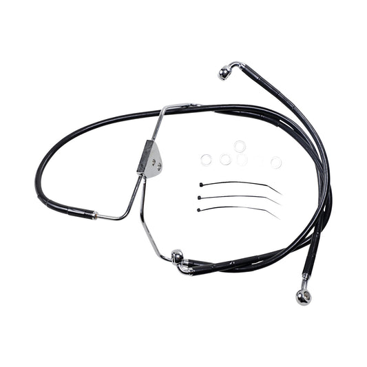 DRAG SPECIALTIES - BRAKE LINE - FRONT - BLACK - +2"