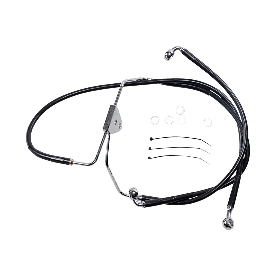 DRAG SPECIALTIES - BRAKE LINE - FRONT - BLACK - +2"