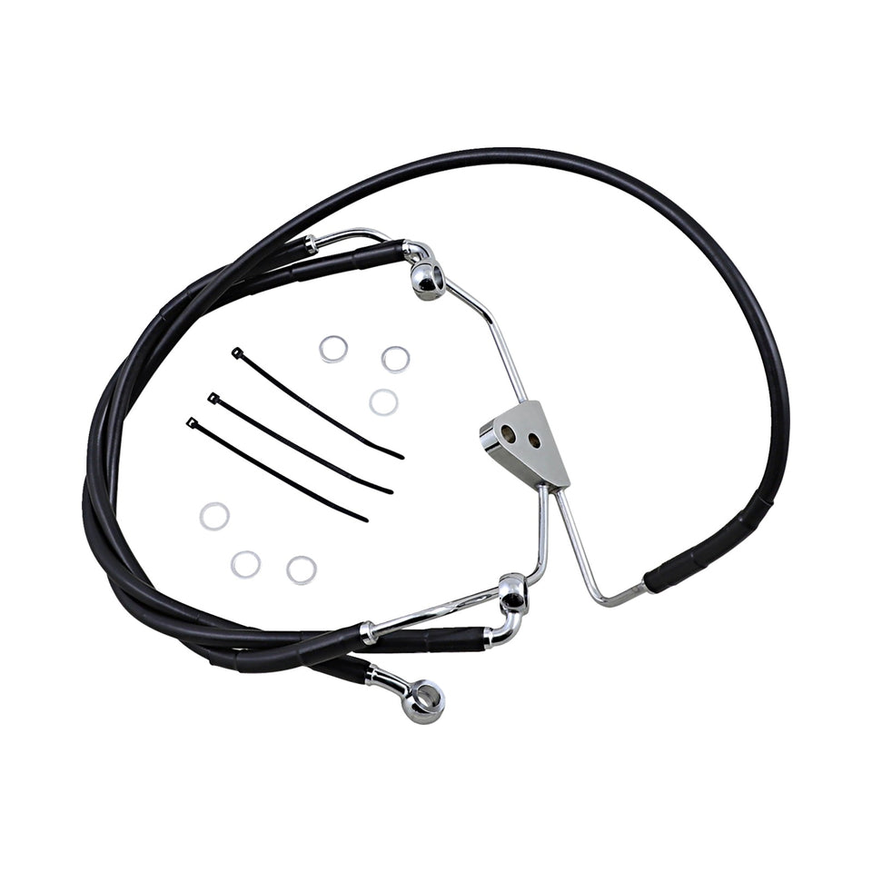 DRAG SPECIALTIES - BRAKE LINE - FRONT - BLACK - +6"