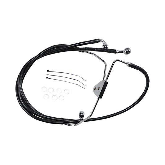 DRAG SPECIALTIES - BRAKE LINE - FRONT - BLACK - +8"