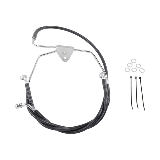 DRAG SPECIALTIES - BRAKE LINE - FRONT - BLACK - +2" - FLH '96-'07