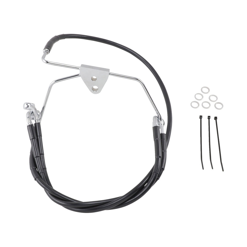 DRAG SPECIALTIES - BRAKE LINE - FRONT - BLACK - +6" - FLH '96-'07