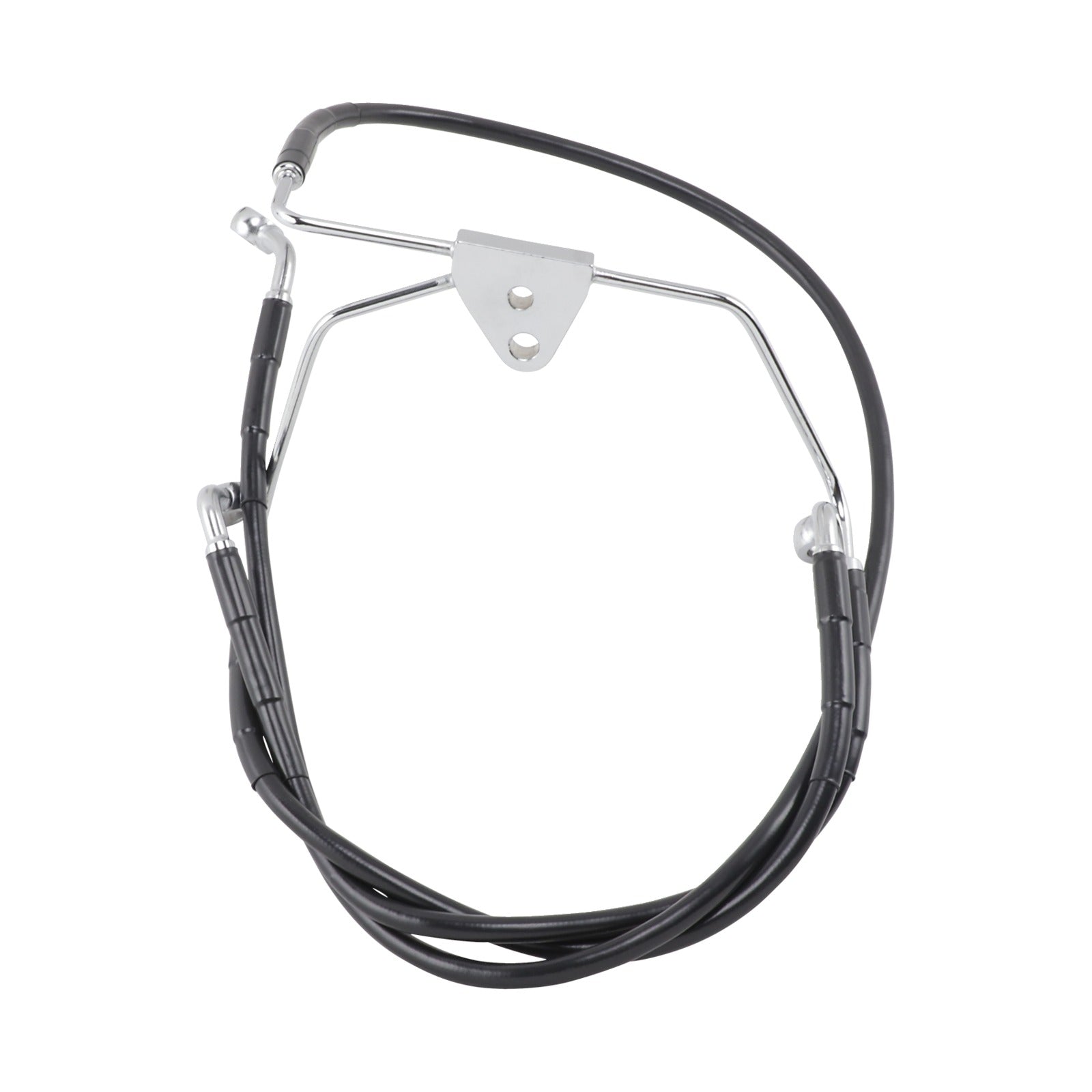 DRAG SPECIALTIES - BRAKE LINE - FRONT - BLACK - +10" - FLH '96-'07