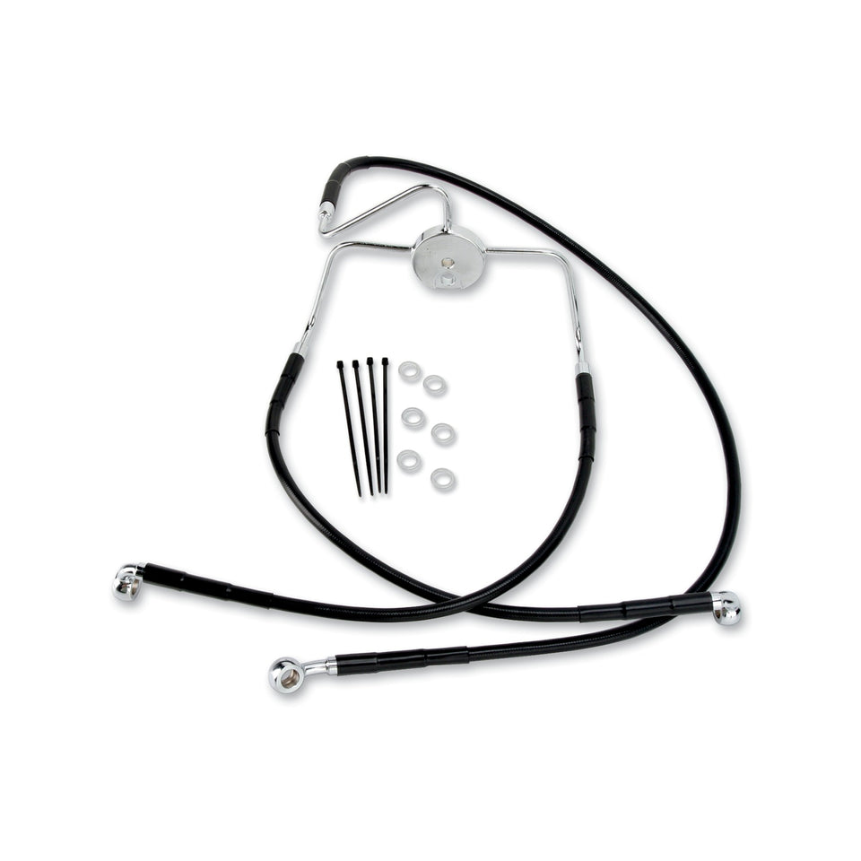 DRAG SPECIALTIES - BRAKE LINE - FRONT (LOWER/UPPER) - BLACK