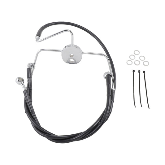 DRAG SPECIALTIES - BRAKE LINE - FRONT - BLACK - +4"