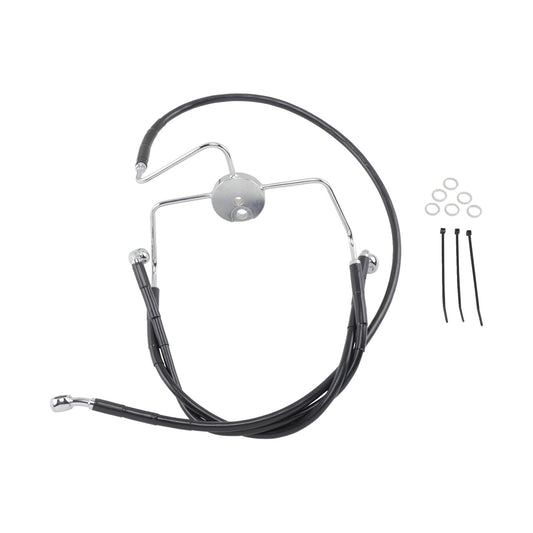DRAG SPECIALTIES - BRAKE LINE - FRONT - BLACK - +6"