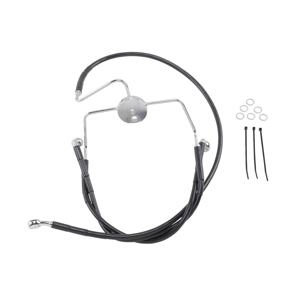 DRAG SPECIALTIES - BRAKE LINE - FRONT - BLACK - +6"