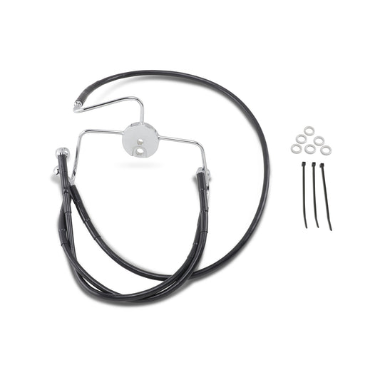 DRAG SPECIALTIES - BRAKE LINE - FRONT - BLACK - +8"
