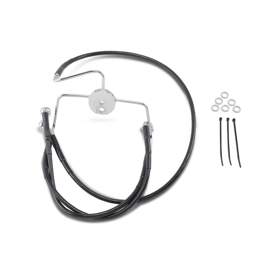 DRAG SPECIALTIES - BRAKE LINE - FRONT - BLACK - +8"