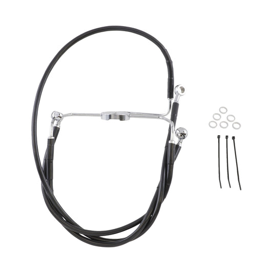 DRAG SPECIALTIES - BRAKE LINE - FRONT - BLACK - +10"