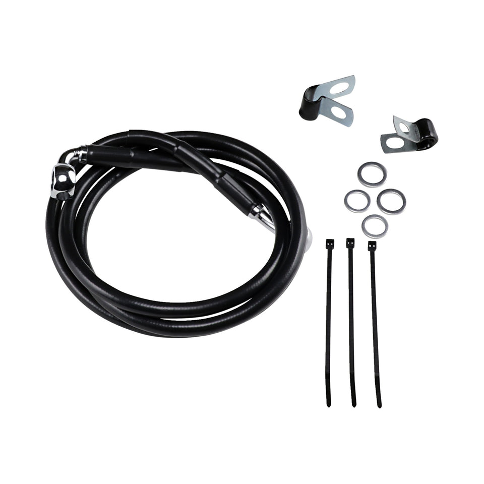 DRAG SPECIALTIES - BRAKE LINE - FRONT - BLACK - +4"