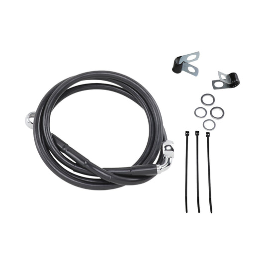 DRAG SPECIALTIES - BRAKE LINE - FRONT - BLACK - +6"