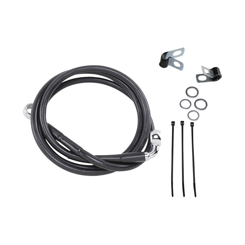 DRAG SPECIALTIES - BRAKE LINE - FRONT - BLACK - +6"