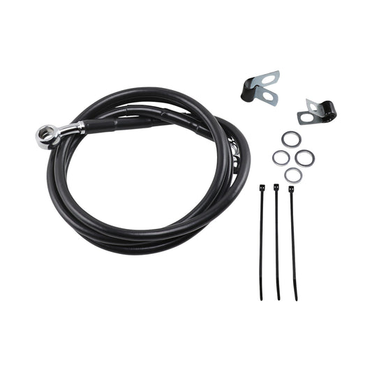 DRAG SPECIALTIES - BRAKE LINE - FRONT - BLACK - +8"