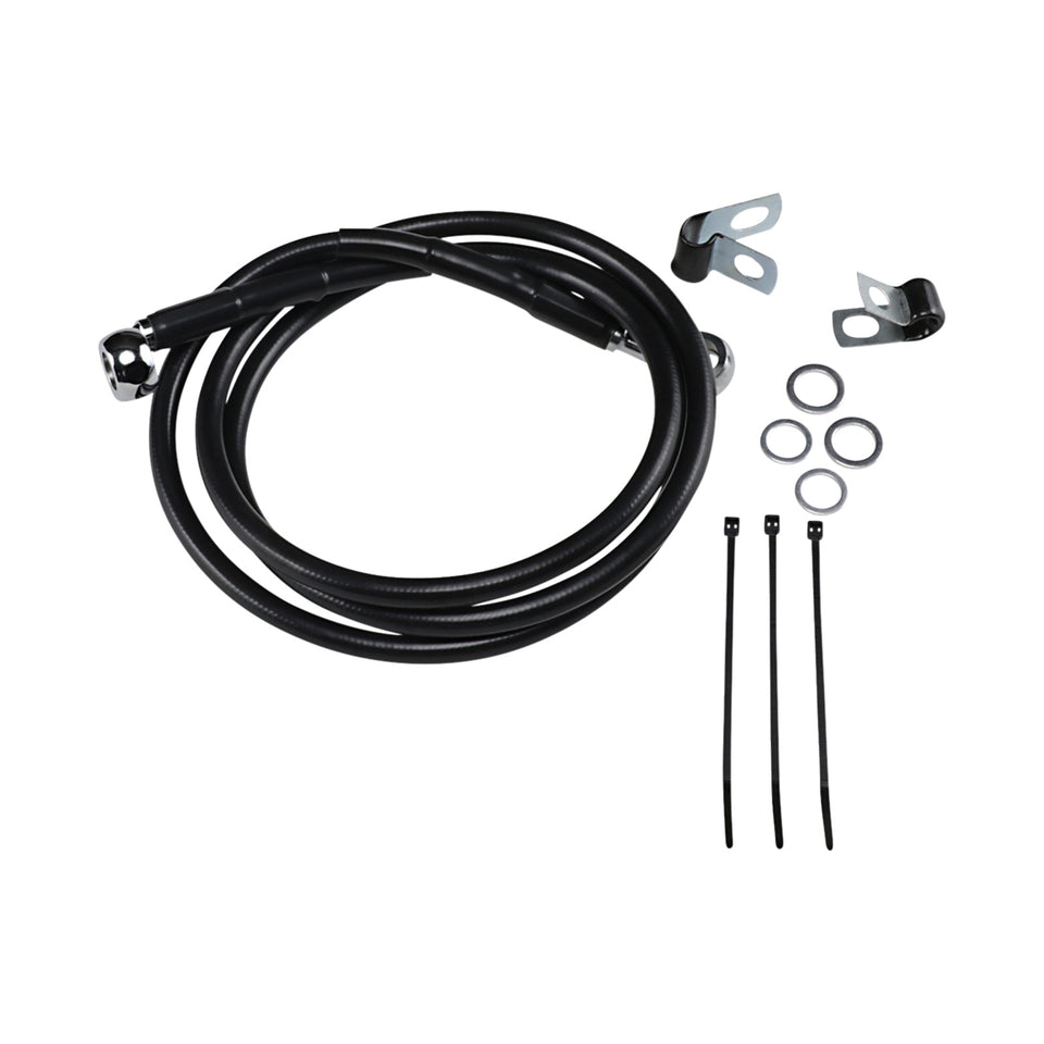 DRAG SPECIALTIES - BRAKE LINE - FRONT - BLACK - +10"