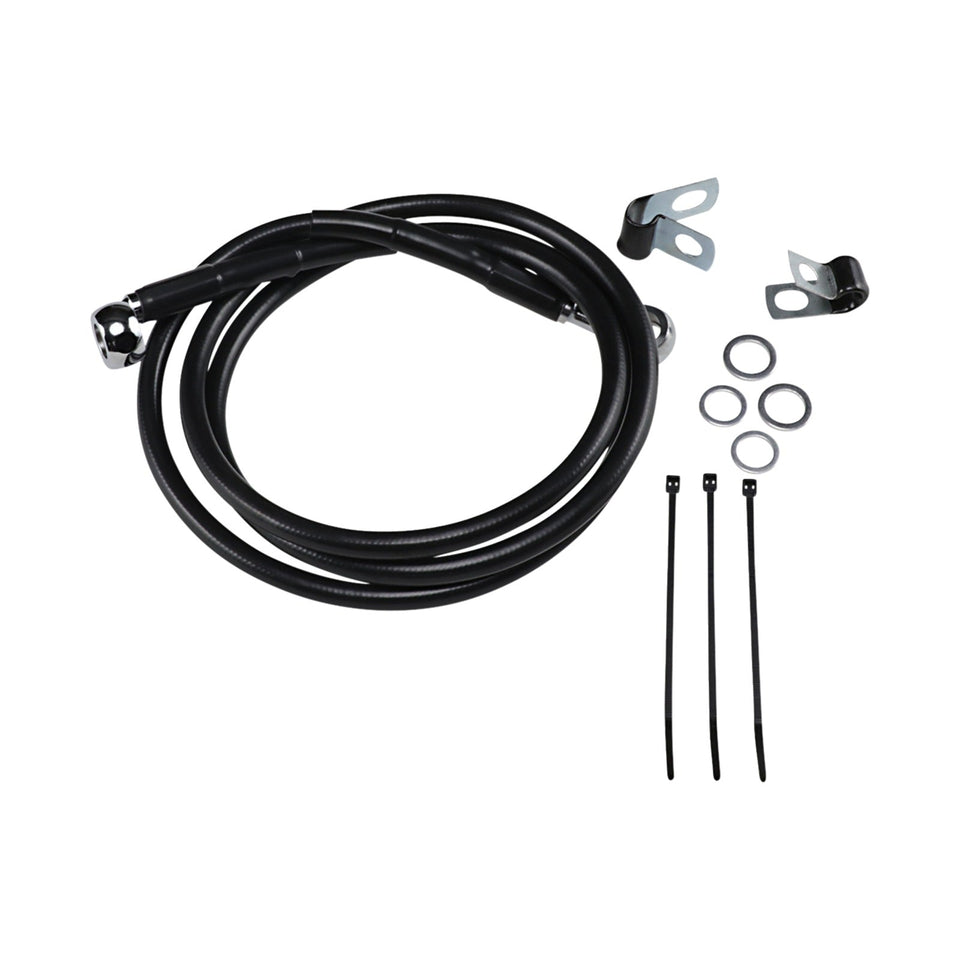 DRAG SPECIALTIES - BRAKE LINE - FRONT - BLACK - +10"