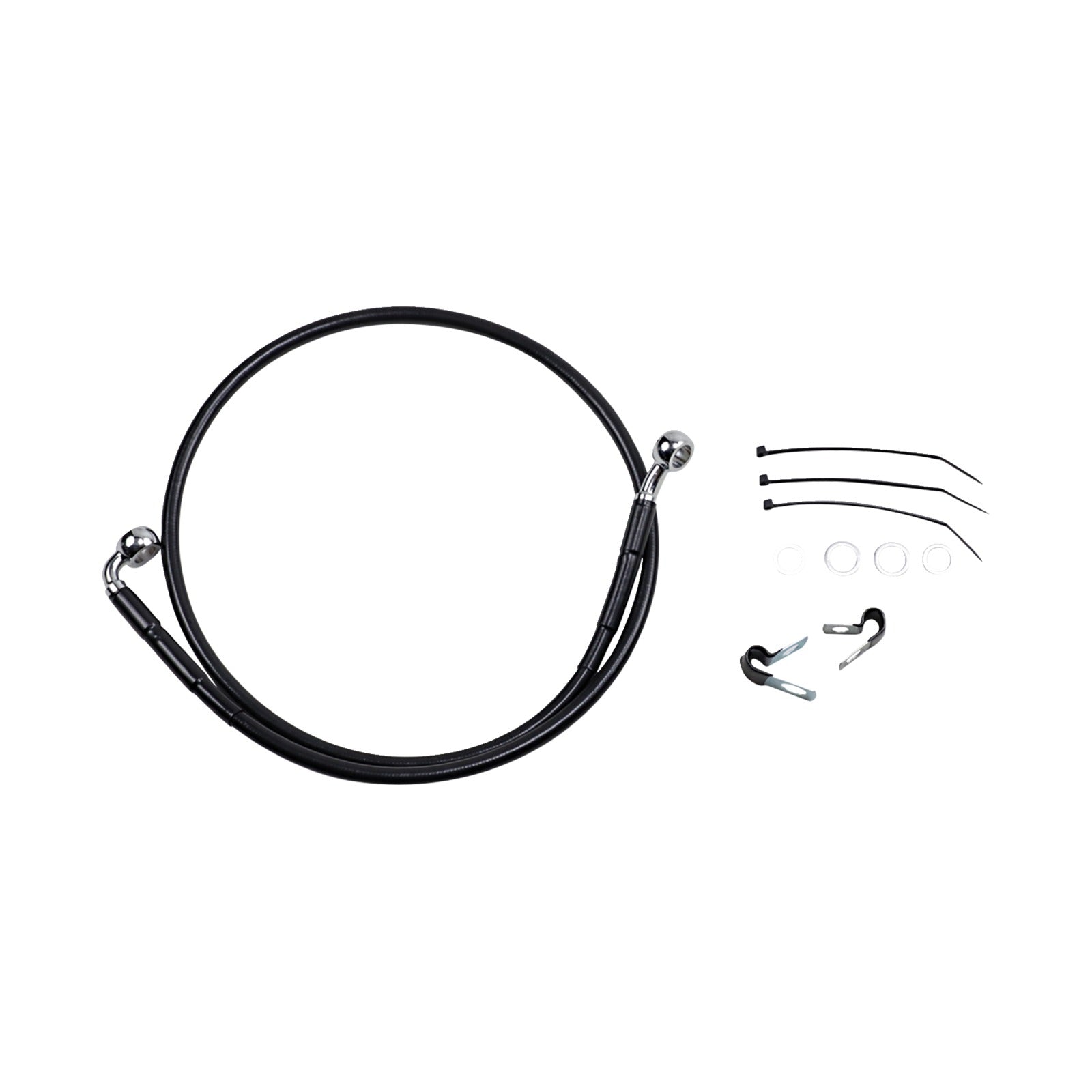 DRAG SPECIALTIES - BRAKE LINE - FRONT (UPPER) - BLACK