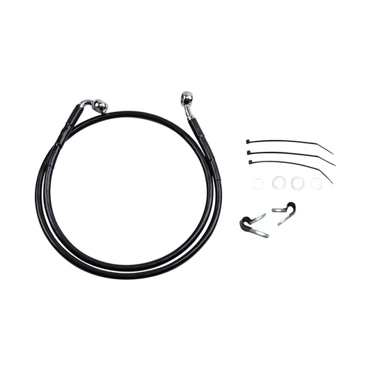 DRAG SPECIALTIES - BRAKE LINE - FRONT - BLACK - +4" - FXD '00-'05