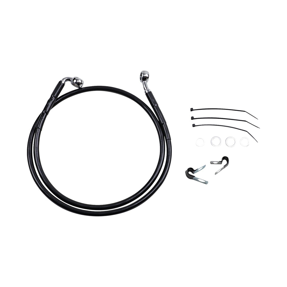 DRAG SPECIALTIES - BRAKE LINE - FRONT - BLACK - +4" - FXD '00-'05