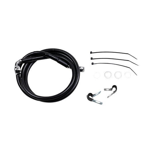 DRAG SPECIALTIES - BRAKE LINE - FRONT - BLACK - +6" - FXD '00-'05