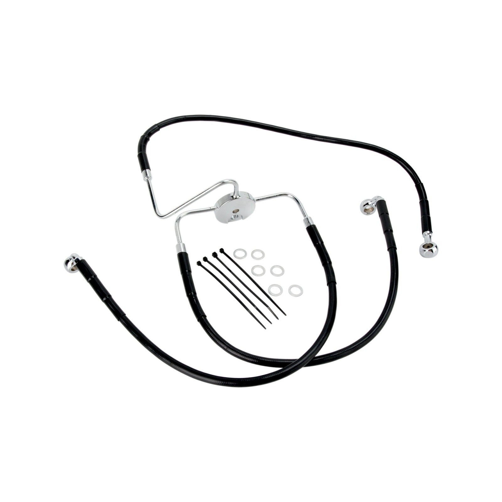 DRAG SPECIALTIES - BRAKE LINE - FRONT (LOWER/UPPER) - BLACK
