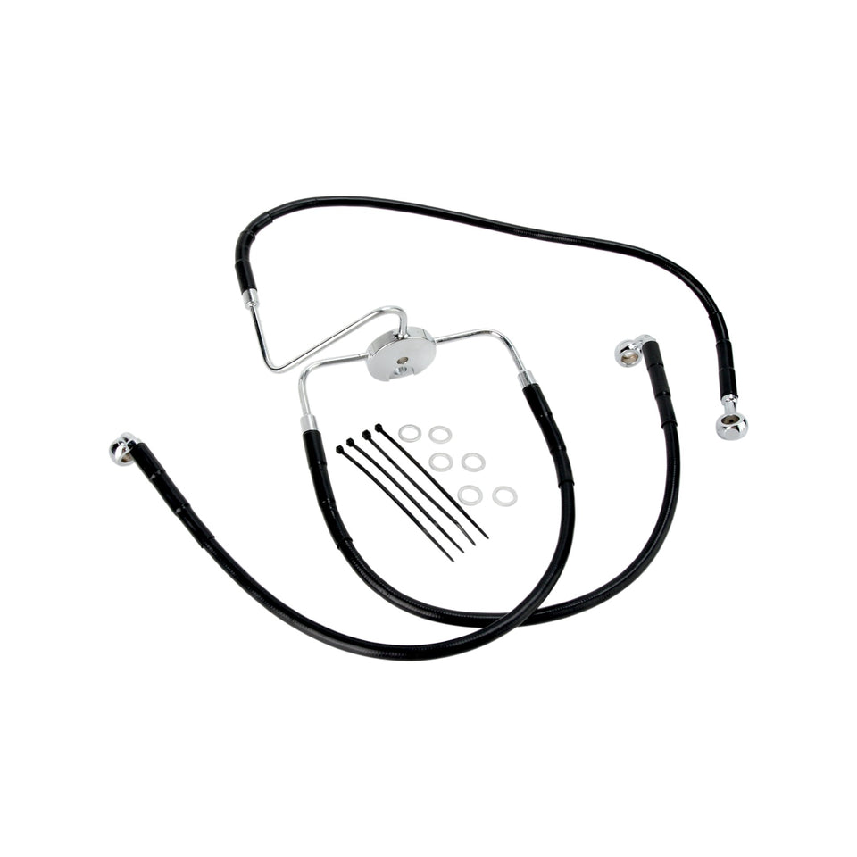 DRAG SPECIALTIES - BRAKE LINE - FRONT (LOWER/UPPER) - BLACK