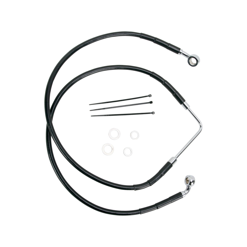 DRAG SPECIALTIES - BRAKE LINE - FRONT (UPPER) - BLACK