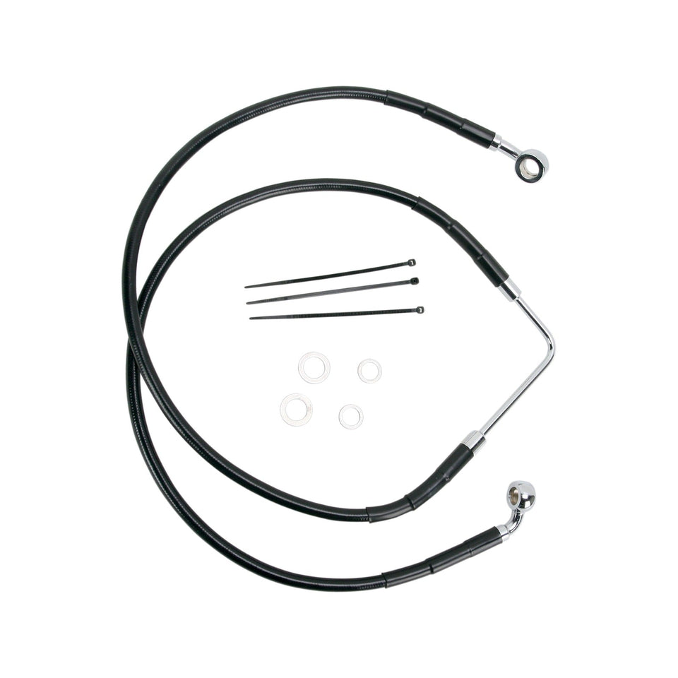 DRAG SPECIALTIES - BRAKE LINE - FRONT (UPPER) - BLACK