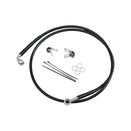 DRAG SPECIALTIES - BRAKE LINE - FRONT (UPPER) - BLACK