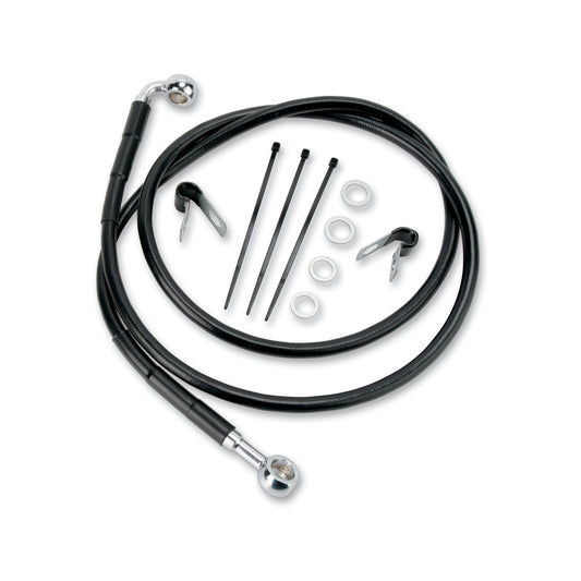 DRAG SPECIALTIES - BRAKE LINE - FRONT - BLACK - +2"