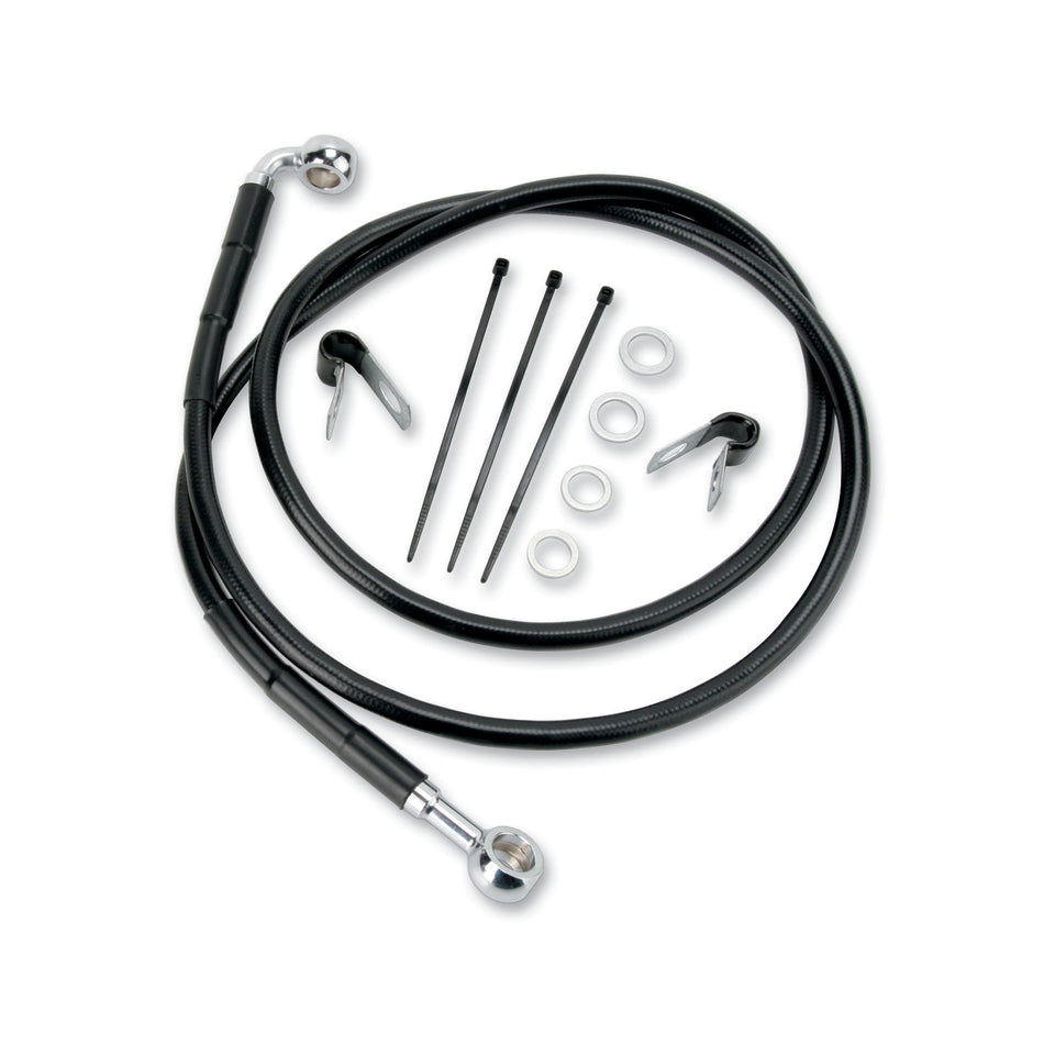 DRAG SPECIALTIES - BRAKE LINE - FRONT - BLACK - +2"