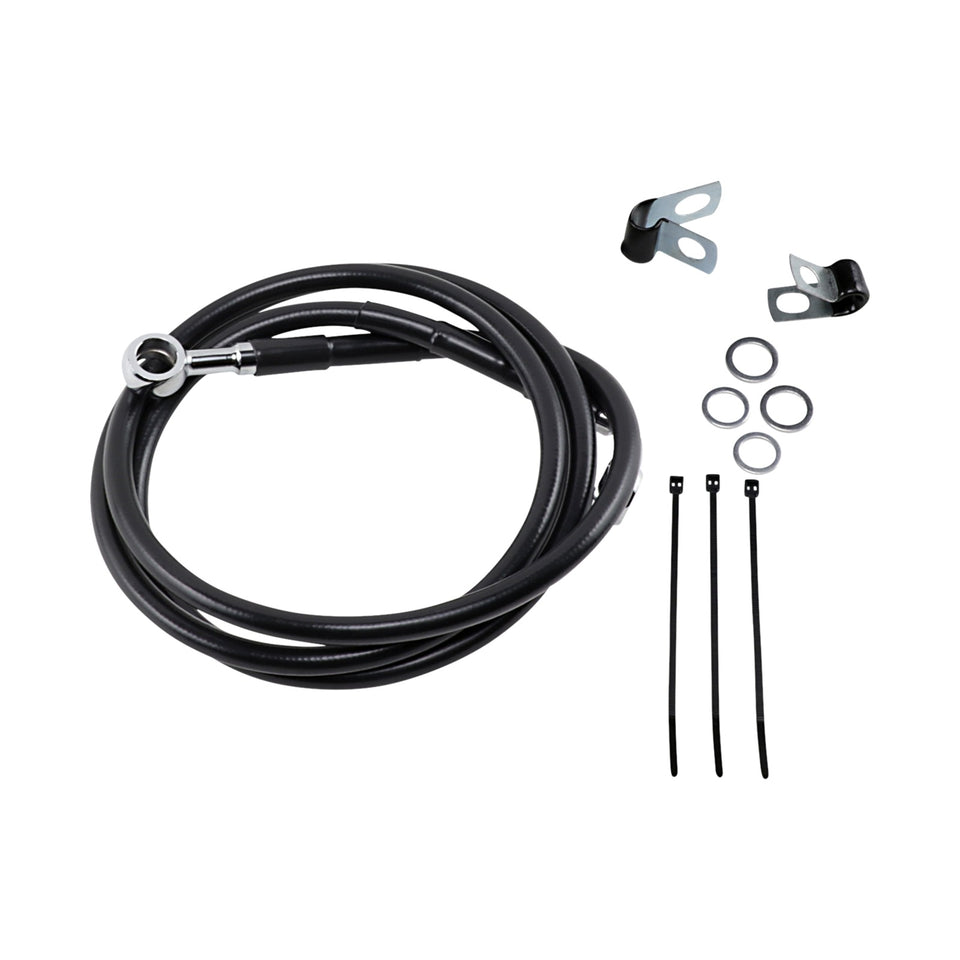 DRAG SPECIALTIES - BRAKE LINE - FRONT - BLACK - +4"