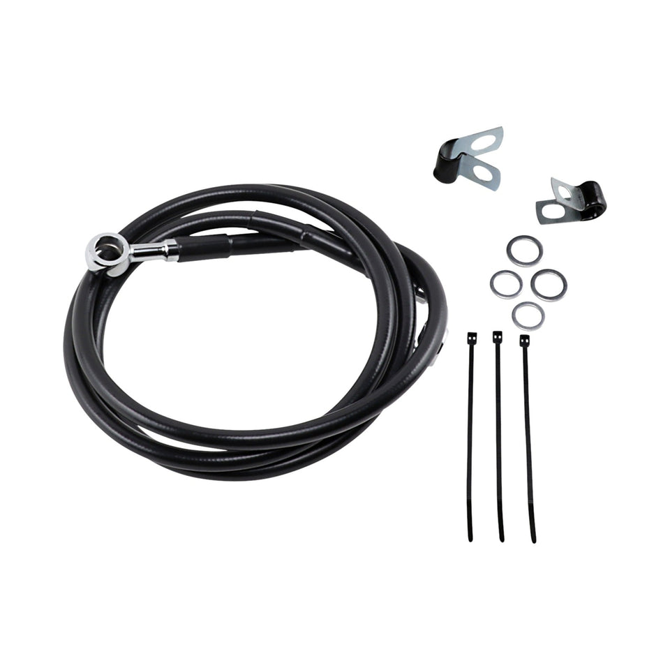 DRAG SPECIALTIES - BRAKE LINE - FRONT - BLACK - +4"