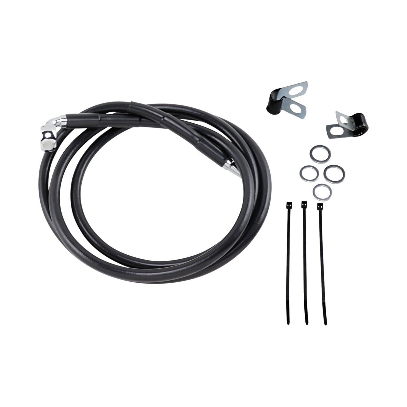 DRAG SPECIALTIES - BRAKE LINE - FRONT - BLACK - +6"