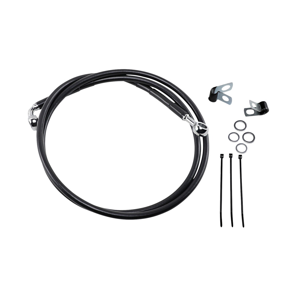 DRAG SPECIALTIES - BRAKE LINE - FRONT - BLACK - +8"
