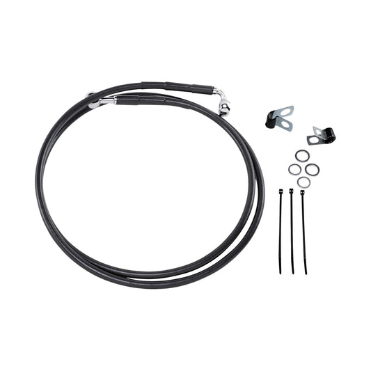 DRAG SPECIALTIES - BRAKE LINE - FRONT - BLACK - +10"