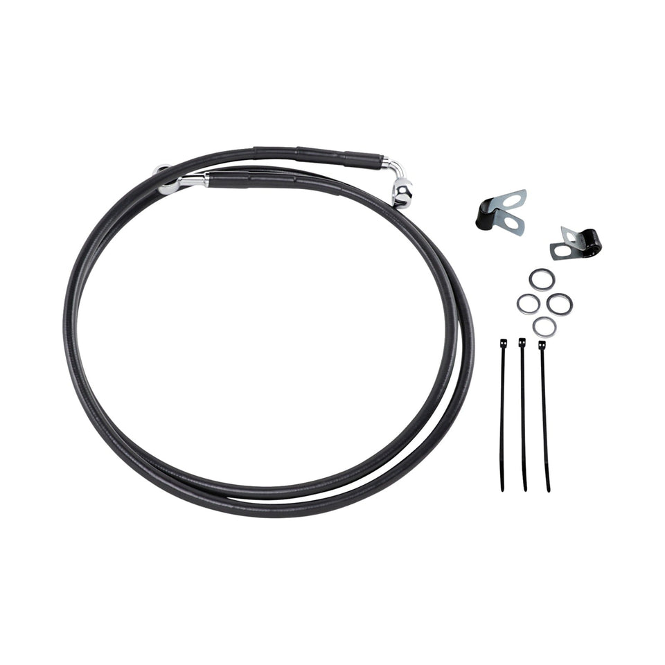 DRAG SPECIALTIES - BRAKE LINE - FRONT - BLACK - +10"