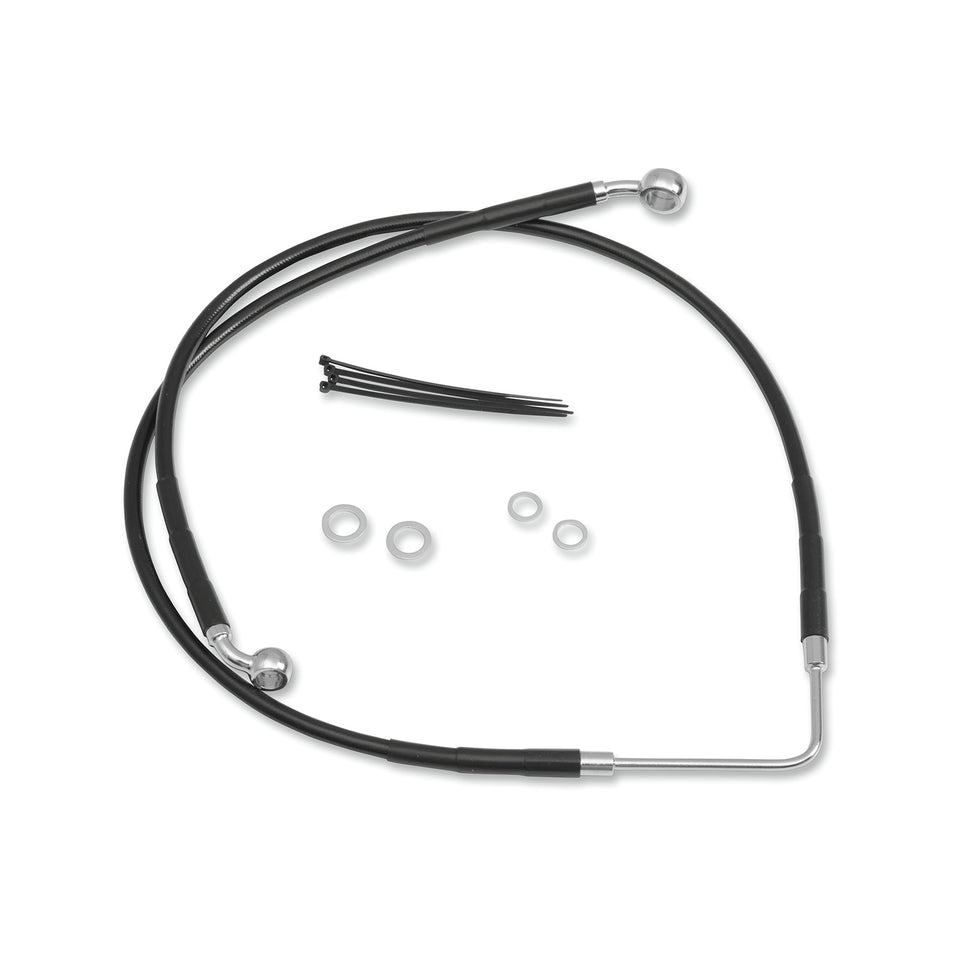 DRAG SPECIALTIES - BRAKE LINE - FRONT (UPPER) - BLACK
