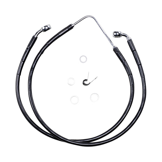 DRAG SPECIALTIES - BRAKE LINE - FRONT (UPPER) - BLACK