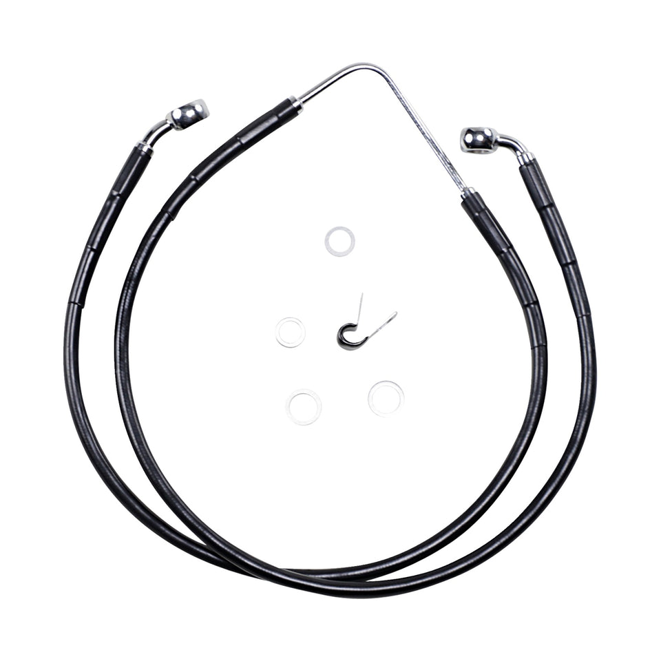 DRAG SPECIALTIES - BRAKE LINE - FRONT (UPPER) - BLACK