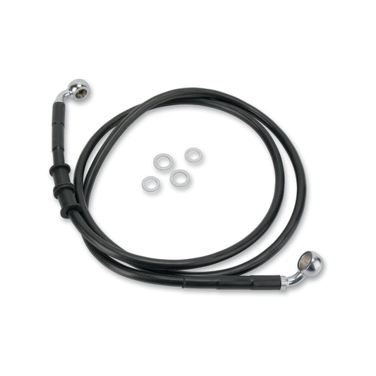 DRAG SPECIALTIES - BRAKE LINE - FRONT - BLACK - +2" - '10-'15 FXDWG