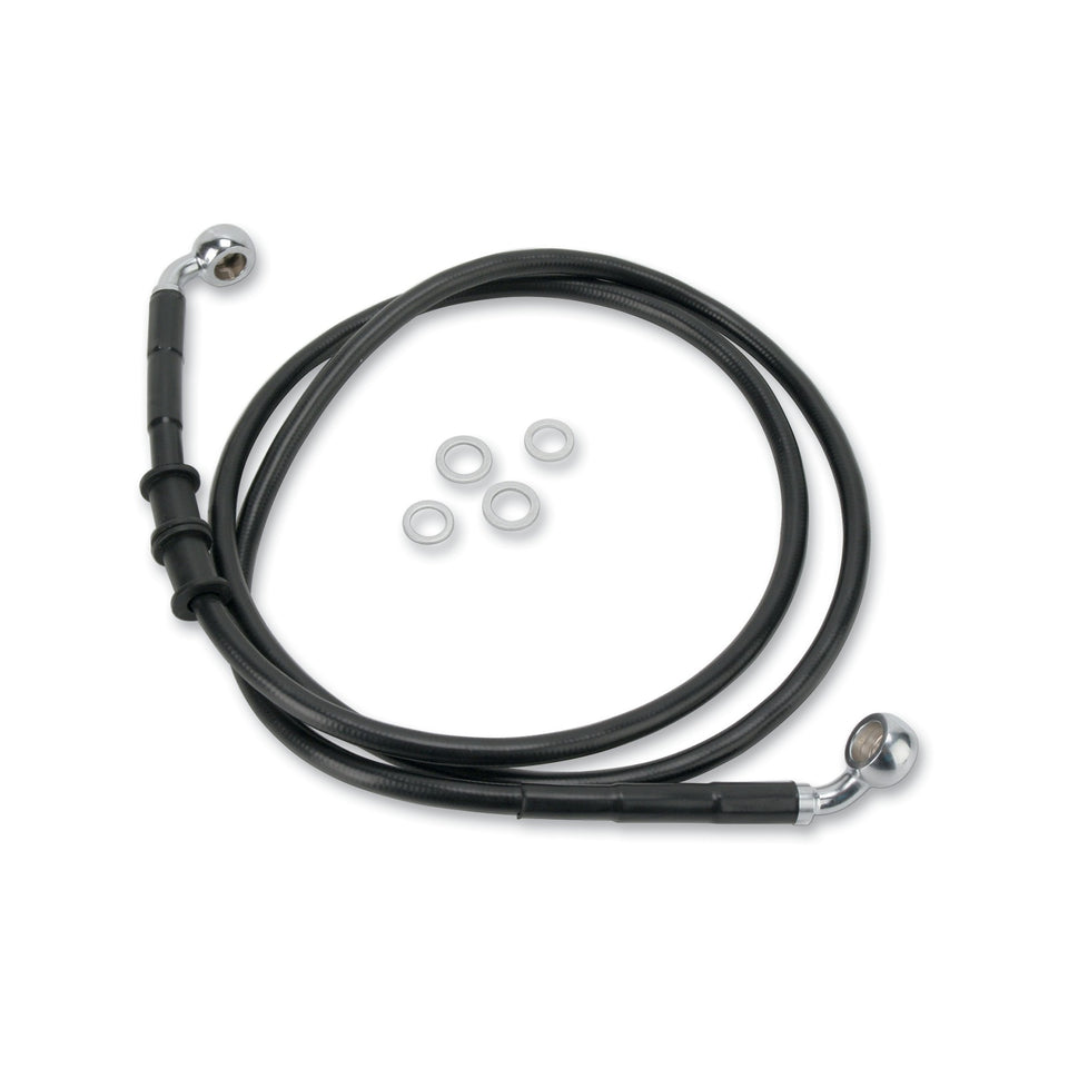 DRAG SPECIALTIES - BRAKE LINE - FRONT - BLACK - +2" - '10-'15 FXDWG