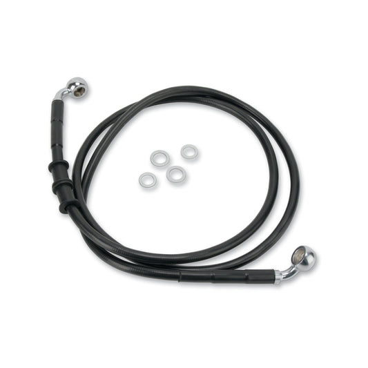 DRAG SPECIALTIES - BRAKE LINE - FRONT - BLACK - +2" - '10-'15 FXDWG