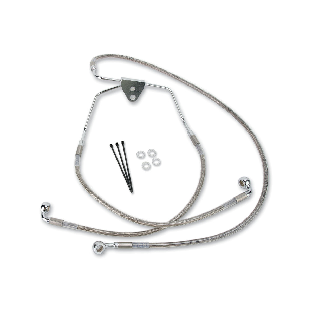 DRAG SPECIALTIES - BRAKE LINE - FRONT - +2" - TOURING - STAINLESS STEEL