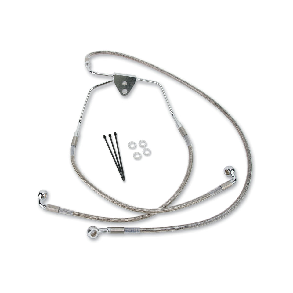 DRAG SPECIALTIES - BRAKE LINE - FRONT - +2" - TOURING - STAINLESS STEEL
