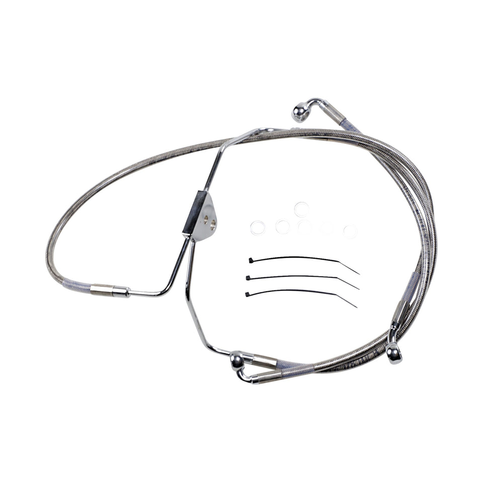 DRAG SPECIALTIES - BRAKE LINE - FRONT - +2" - TOURING - STAINLESS STEEL