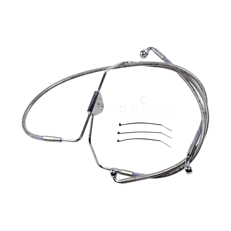 DRAG SPECIALTIES - BRAKE LINE - FRONT - +2" - TOURING - STAINLESS STEEL