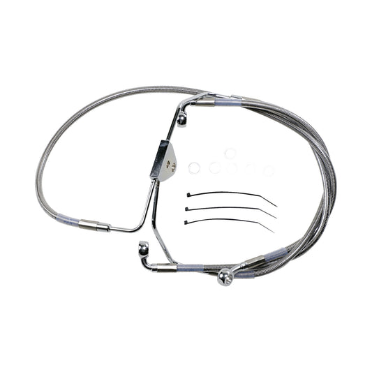 DRAG SPECIALTIES - BRAKE LINE - FRONT - +4" - TOURING - STAINLESS STEEL